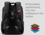Tigernu T-B3399 Υφασμάτινo Σακίδιο Πλάτης Για Laptop 15,6'' Σε Χρώμα Μαύρο - Image 4