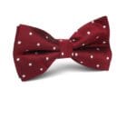 Ανδρικό Παπιγιόν Original Men's Fashion Με Άσπρο Πουά σε Χρώμα Μπορντό