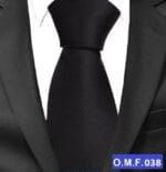 Ανδρική Γραβάτα Μονόχρωμη Original Men's Fashion Black 8cm - Image 2