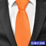 Ανδρική Γραβάτα Μονόχρωμη Original Men's Fashion Πορτοκαλί 6cm - Image 2
