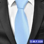 Ανδρική Γραβάτα Μονόχρωμη Original Men's Fashion Σιέλ 6cm - Image 2