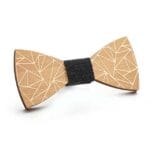 Ανδρικό Ξύλινο Παπιγιόν Original Men's Fashion Με Ύφασμα σε Χρώμα Μαύρο Royal Geometry
