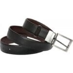 Lavor 1-101 Ανδρική Ζώνη Δερμάτινη Διπλής Όψεως Σε Χρώμα Μαύρο / Καφέ 120cm