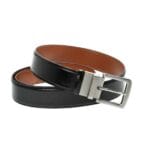 Lavor 1-83 Ανδρική Ζώνη Δερμάτινη Διπλής Όψεως Σε Χρώμα Μαύρο / Ταμπά 120cm