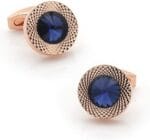 Ανδρικά Μανικετόκουμπα Original Men's Fashion Από Ατσάλι Σε Rose Gold Στρoγγυλά Crystal Gem in Rose