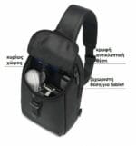 Tigernu T-S8179 Unisex Τσάντα Στήθους Σε Χρώμα Μαύρο - Image 4