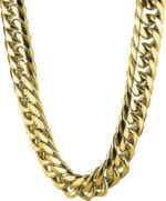 Original Mens Fashion Ανδρική Αλυσίδα Λαιμού Cuban Maiami Large Golden Πλάτους 1,2cm και Μήκους 57cm Από Ατσάλι 316L