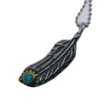 Original Mens Fashion Αλυσίδα Λαιμού Με Μενταγιόν Indian Feather Silver Μήκους 60cm Από Ατσάλι 316L - Image 3