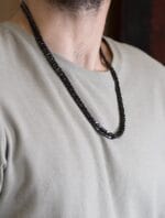 Original Mens Fashion Ανδρική Αλυσίδα Λαιμού Cuban Link Double Premium Black Πλάτους 8mm και Μήκους 60cm Από Ατσάλι 316L - Image 2