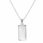 Original Mens Fashion Αλυσίδα Λαιμού Premium Με Μενταγιόν Small Dog Tag Silver Μήκους 70cm Από Ατσάλι 316L