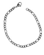 Original Mens Fashion Ανδρική Αλυσίδα Χεριού Wide Premium Cuban Link Silver Πλάτους 1cm και Μήκους 22cm Από Ατσάλι 316L