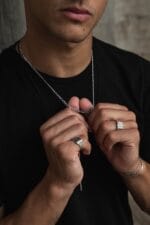 Original Mens Fashion Ανδρική Αλυσίδα Χεριού Wide Premium Cuban Link Silver Πλάτους 1cm και Μήκους 22cm Από Ατσάλι 316L - Image 2