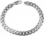 Original Mens Fashion Ανδρική Αλυσίδα Χεριού Cuban Square Silver Πλάτους 8mm και Μήκους 20cm Από Ατσάλι - Image 2