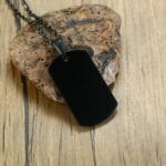 Original Mens Fashion Αλυσίδα Λαιμού Με Μενταγιόν Dog Tag Black Μήκους 70cm Από Ατσάλι - Image 2