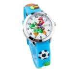 Super Kids Παιδικό Αναλογικό Ρολόι Αδιάβροχο Με Λουράκι Από Καουτσούκ/Πλαστικό Super Mario Μπλε