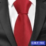 Ανδρική Γραβάτα Μονόχρωμη Original Men's Fashion Σκούρο Κόκκινο 8cm - Image 2