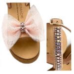 Pink Lady Χειροποίητα Παιδικά Σανδάλια Efrosini Ταμπά Από Δέρμα Με Οργάντζα Σε Ροζ - Image 3