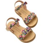 Pink Lady Χειροποίητα Παιδικά Σανδάλια Ταμπά Peitho Από Δέρμα Με Πέτρες Πολύχρωμα - Image 2