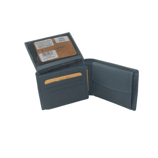 Lavor 1-5923 Δερμάτινο Ανδρικό Πορτοφόλι Με RFID Μπλε - Image 4