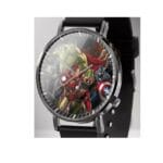 Super Kids Παιδικό Αναλογικό Ρολόι Με Λουράκι Από Καουτσούκ/Πλαστικό Super Heroes Μαύρο - Image 2