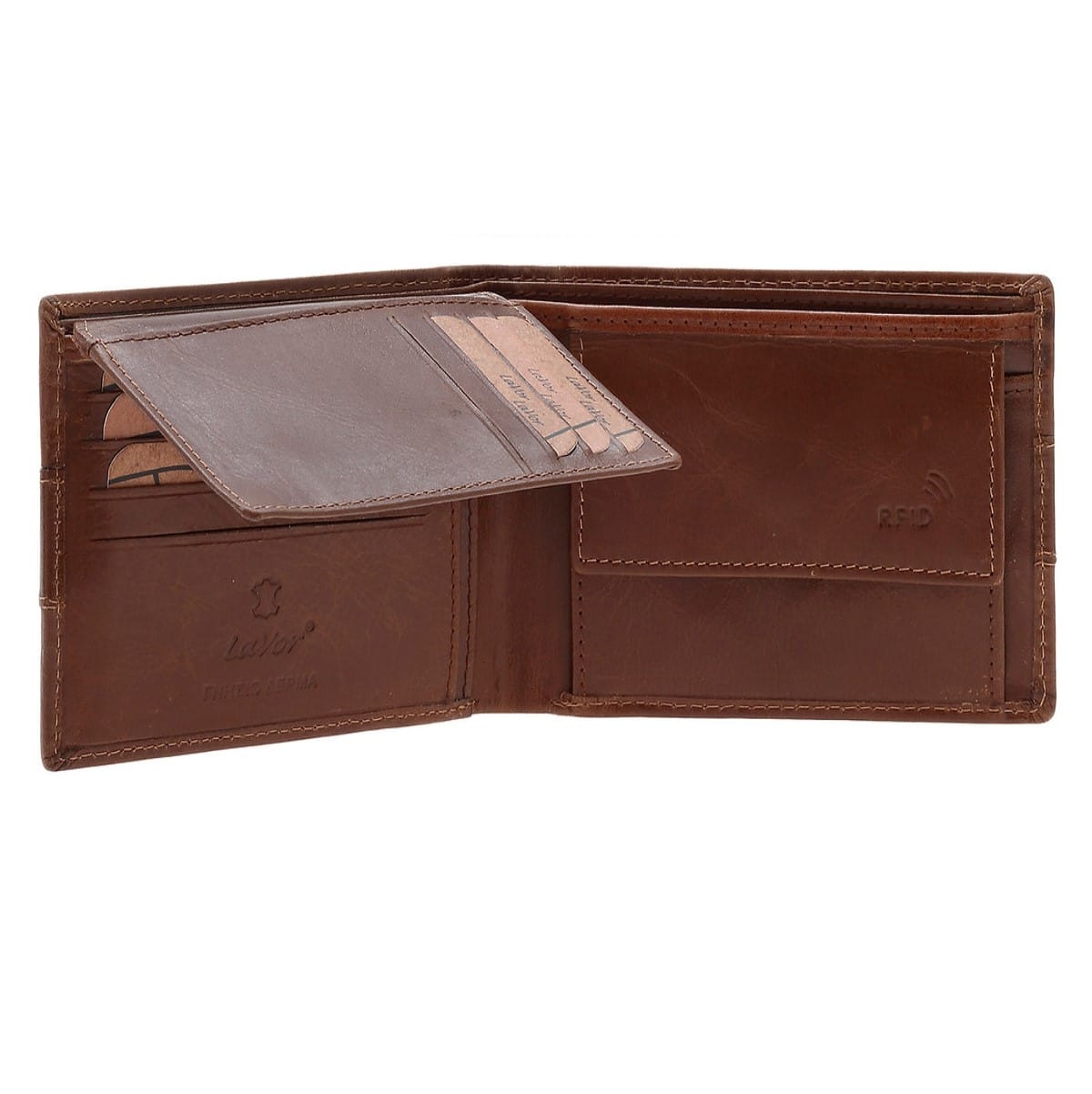 Lavor 1-3789 Δερμάτινο Ανδρικό Πορτοφόλι Κονιάκ - Image 2