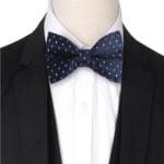 Ανδρικό Παπιγιόν Original Men's Fashion Με White Dots σε Χρώμα Navy Blue - Image 2