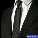 Ανδρική Γραβάτα Καρό Original Men's Fashion Black Squares 6cm - Image 2
