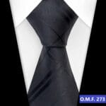 Ανδρική Γραβάτα Original Men's Fashion Night Moon Black Stripes 6cm - Image 2