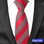 Ανδρική Γραβάτα Original Men's Fashion Silver Dots Κόκκινο 6cm - Image 2