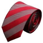 Ανδρική Γραβάτα Original Men's Fashion Silver Dots Κόκκινο 6cm