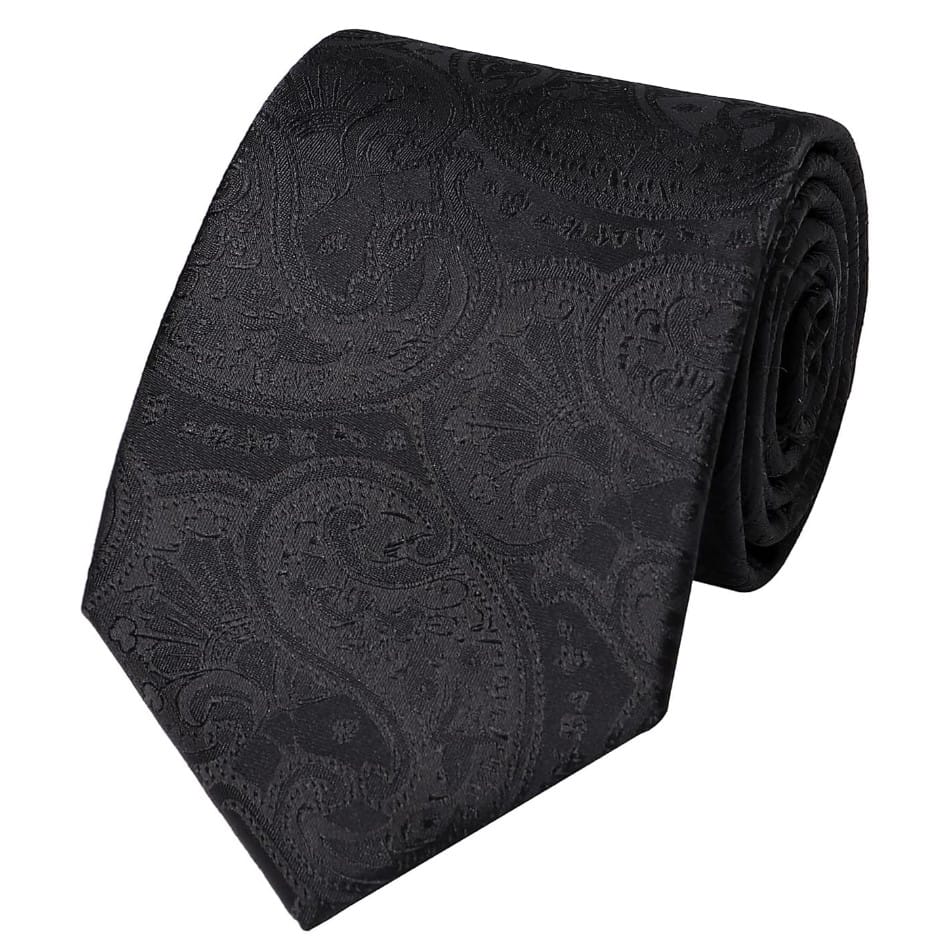 original-mens-fashion-tie-29624 Ανδρική Γραβάτα Original Men's Fashion Black Garden 6cm - Image 1