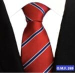 Ανδρική Γραβάτα Original Men's Fashion Blue Stripes Red 6cm - Image 2