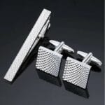 Set Ανδρικά Μανικετόκουμπα Original Men's Fashion Από Ατσάλι Σε Ασημί Luxury Silver - Image 2