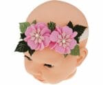 Like You Παιδική Κορδέλα Μαλλιών Pink Petunia Με Ύφασμα και Λουλούδια Σε Ροζ