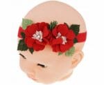 Like You Παιδική Κορδέλα Μαλλιών Red Petunia Με Ύφασμα και Λουλούδια Σε Κόκκινο