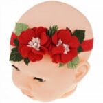 Like You Παιδική Κορδέλα Μαλλιών Red Petunia Με Ύφασμα και Λουλούδια Σε Κόκκινο