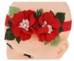 Like You Παιδική Κορδέλα Μαλλιών Red Petunia Με Ύφασμα και Λουλούδια Σε Κόκκινο - Image 2