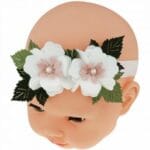 Like You Παιδική Κορδέλα Μαλλιών White Petunia Με Ύφασμα και Λουλούδια Σε Λευκό