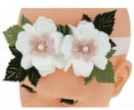 Like You Παιδική Κορδέλα Μαλλιών White Petunia Με Ύφασμα και Λουλούδια Σε Λευκό - Image 2