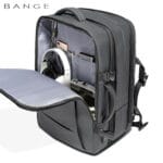 Bange 1908 Αδιάβροχη Τσάντα Πλάτης για Laptop 17.3" Σε Χρώμα Γκρι - Image 3