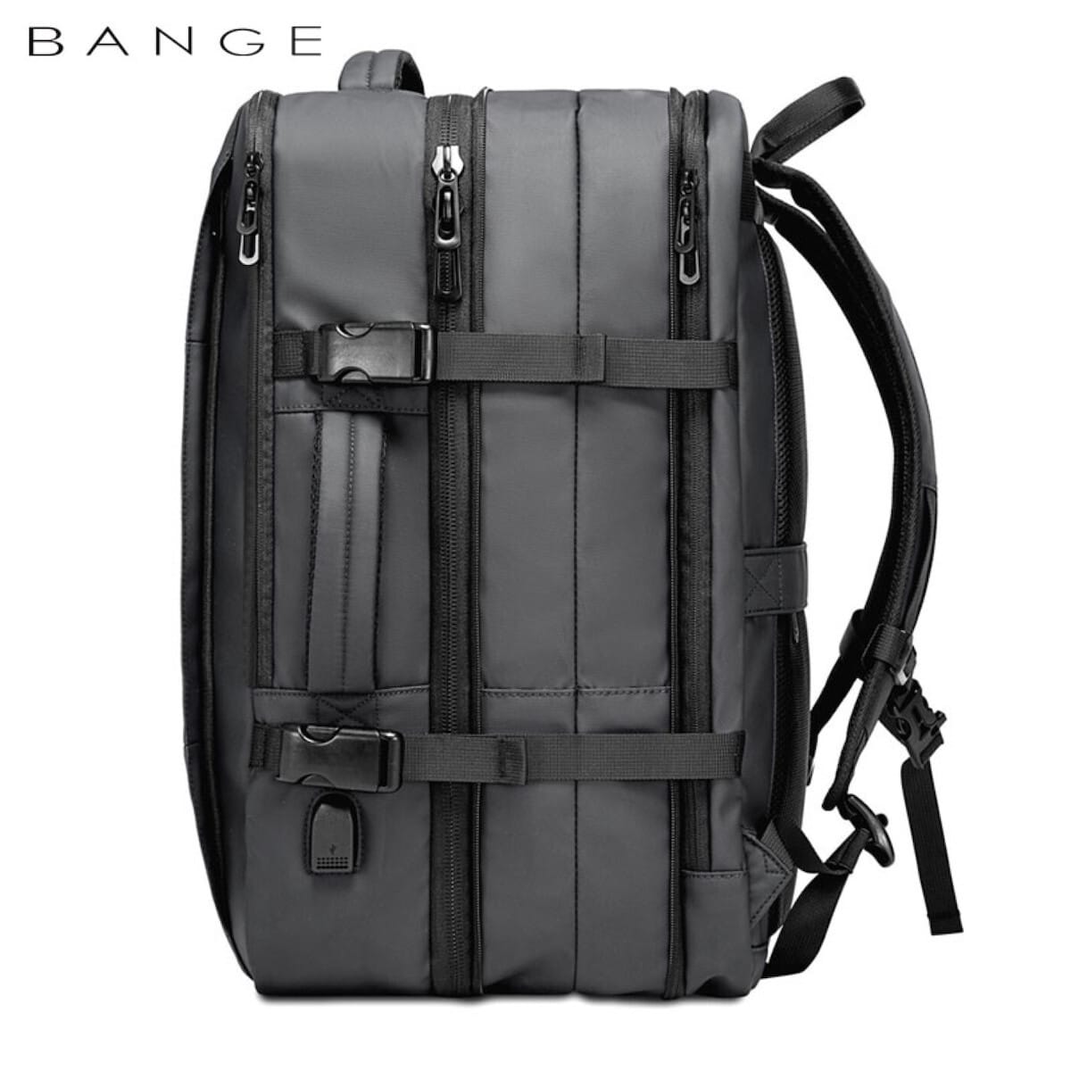 Bange 1908 Αδιάβροχη Τσάντα Πλάτης για Laptop 17.3" Σε Χρώμα Γκρι - Image 5