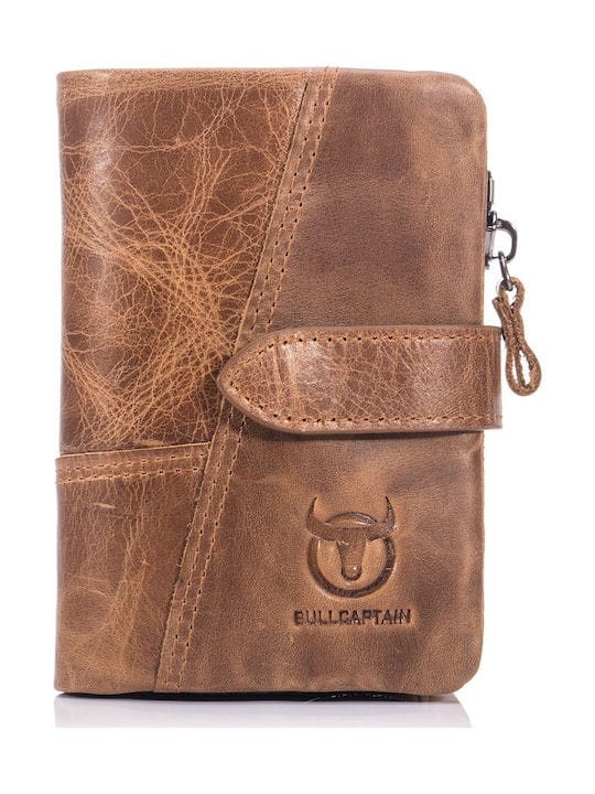 Bull Captain QB-V 01 Δερμάτινο Ανδρικό Πορτοφόλι με RFID Ταμπά - Image 1