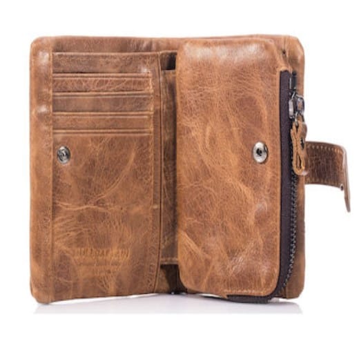 Bull Captain QB-V 01 Δερμάτινο Ανδρικό Πορτοφόλι με RFID Ταμπά - Image 2