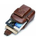 Bull Captain XB-121 Δερμάτινη Ανδρική Τσάντα Στήθους Σε Χρώμα Καφέ - Image 5