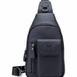 Bull Captain XB-121 Δερμάτινη Ανδρική Τσάντα Στήθους Σε Χρώμα Μαύρο