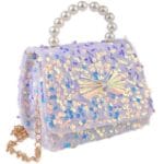 Pink Lady Παιδική Τσάντα Ώμου / Χιαστί Υφασμάτινη Butterfly Σε Λευκό