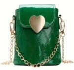 Pink Lady Παιδική Τσάντα Ώμου / Χιαστί Από Δερματίνη Heart Σε Πράσινο