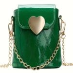 Pink Lady Παιδική Τσάντα Ώμου / Χιαστί Από Δερματίνη Heart Σε Πράσινο