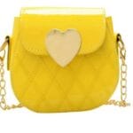 Pink Lady Παιδική Τσάντα Ώμου / Χιαστί Από Δερματίνη Heart Σε Κίτρινο