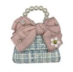 Pink Lady Παιδική Τσάντα Ώμου / Χιαστί Υφασμάτινη Love Bow Σε Μπλε